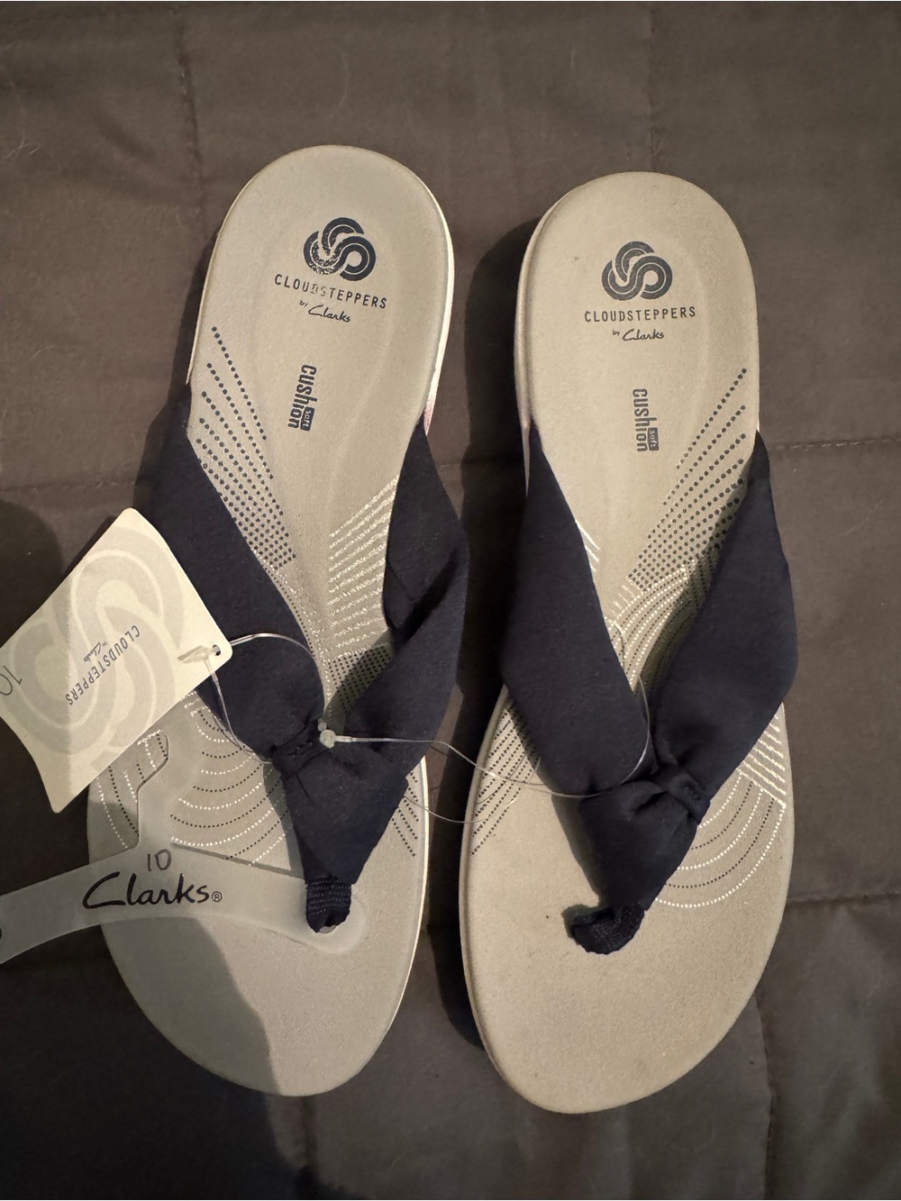 Clarks Cloudsteppers Navy Knot-Front Women’s Sandals
